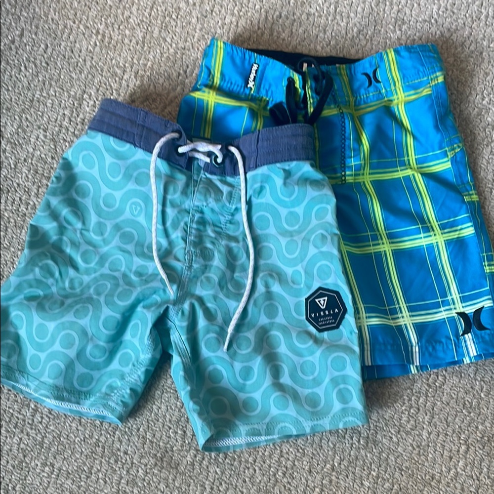 Hurley and Vissla boys Board Shorts. Great condition. Size 5